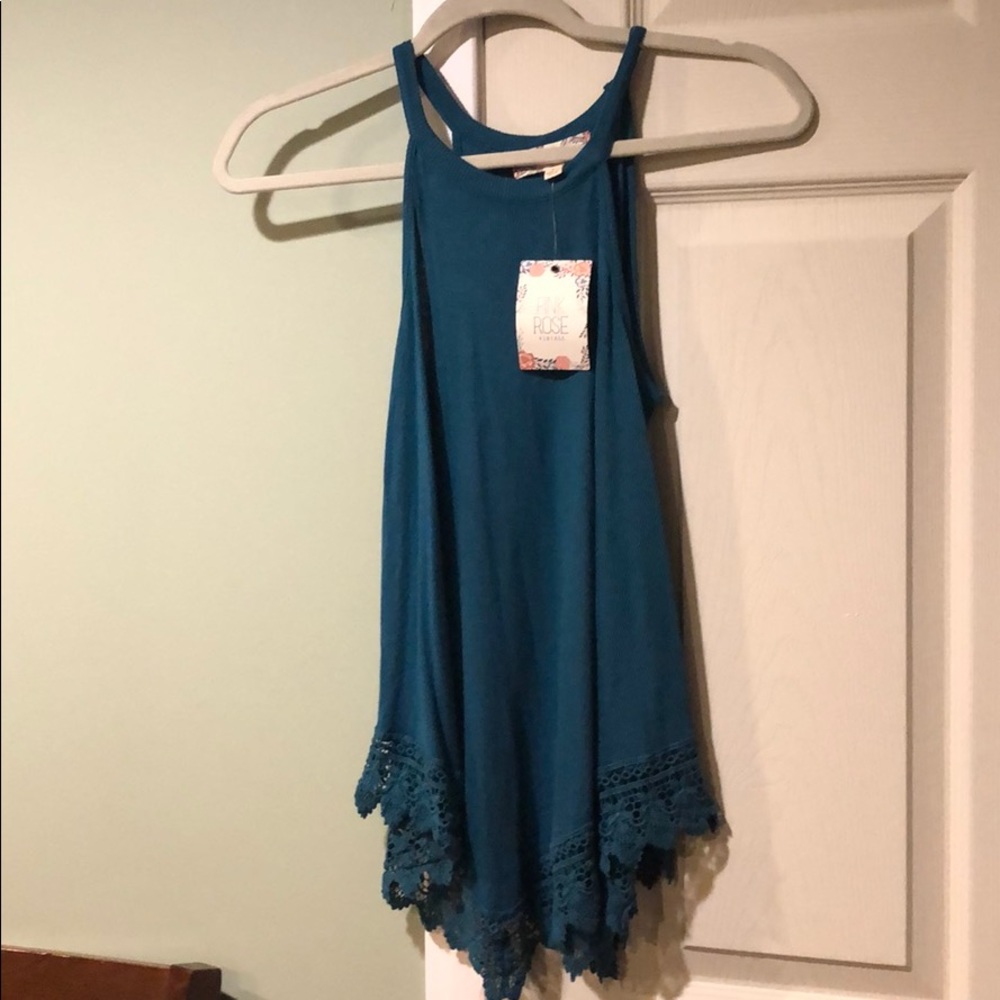 Blue laced tank